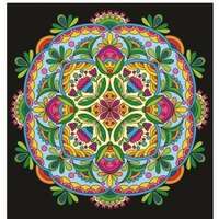 Planse de colorat Mandale, 12 file, carton desen