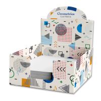 Cub hartie in cutie carton, 9X9cm,  Geometries