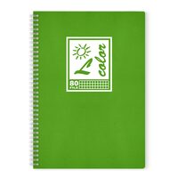 Caiet A4 80 file spirala coperta plastic verde aritmetica