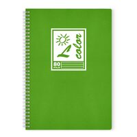 Caiet A4 80 file spirala coperta plastic verde dictando