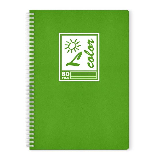 Caiet A4 80 file spirala coperta plastic verde dictando