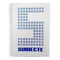 Caiet 5 subiecte A4 200 file spirala, coperta plastic alb