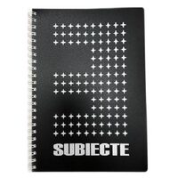 Caiet 3 subiecte A4 120 file spirala, coperta plastic negru