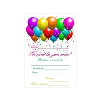 Invitatie set 10 petrecere copii - baloane
