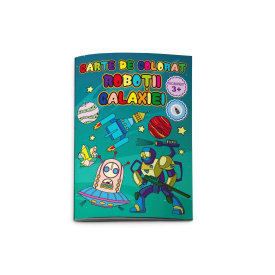Carte de colorat Mini - Robotii Galaxiei