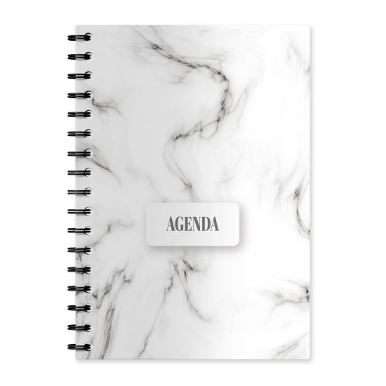 Agenda A5 nedatata, spirala, coperta carton Marble M9