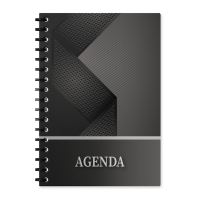 Agenda A5 nedatata, spirala, coperta carton Metal M10