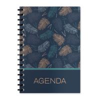 Agenda A5 nedatata, spirala, coperta carton Feather M5