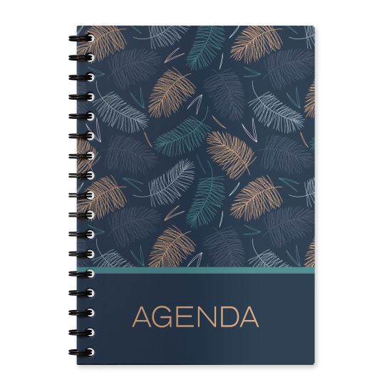 Agenda A5 nedatata, spirala, coperta carton Feather M5