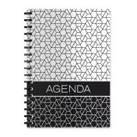 Agenda A5 nedatata, spirala, coperta carton Geometric M6 