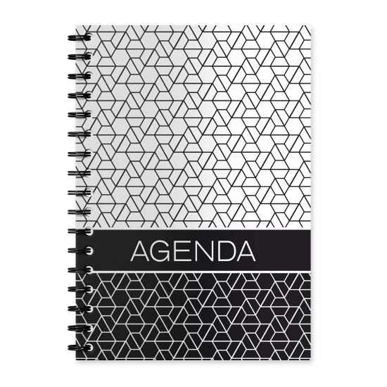 Agenda A5 nedatata, spirala, coperta carton Geometric M6 